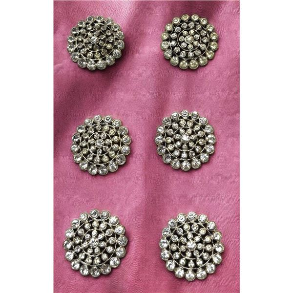 A SET OF DIVISION ONE SPARKLING "GLITZ" BUTTON