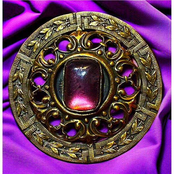 A DIVISION ONE VICTORIAN JEWELED BUTTON