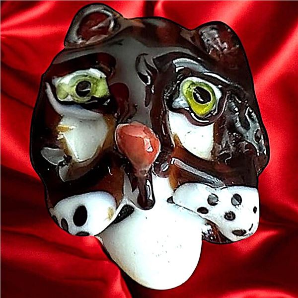 A DIVISION THREE STUDIO ARTIST GLASS BUTTON