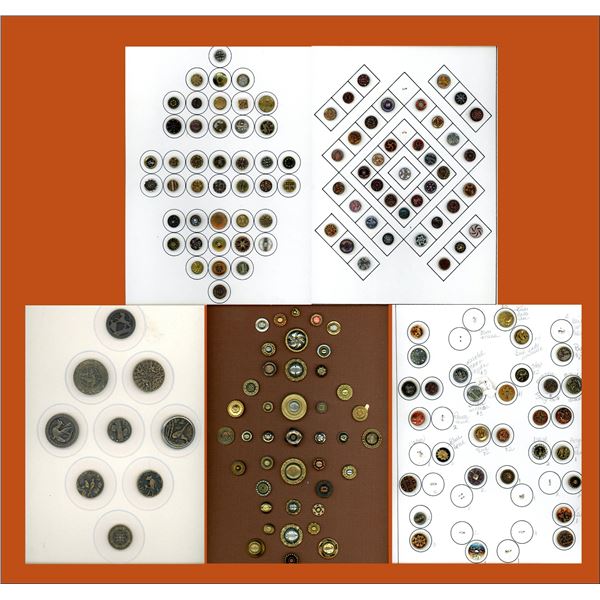 A BOX LOT OF 5 CARDS OF BUTTONS