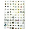 Image 1 : A LARGE CARD OF DIVISION ONE CHARMSTRING GLASS BUTTONS