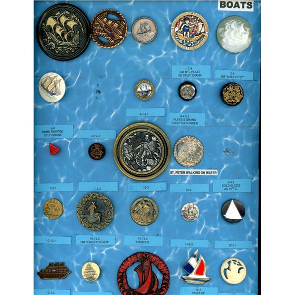 A CARD OF DIVISION ONE AND THREE BOATING BUTTONS