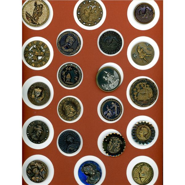 A NICE CARD OF DIVISION ONE PICTURE BUTTONS