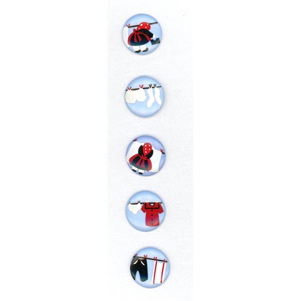 A SMALL CARD OF A SET OF DESIGNER BUTTONS