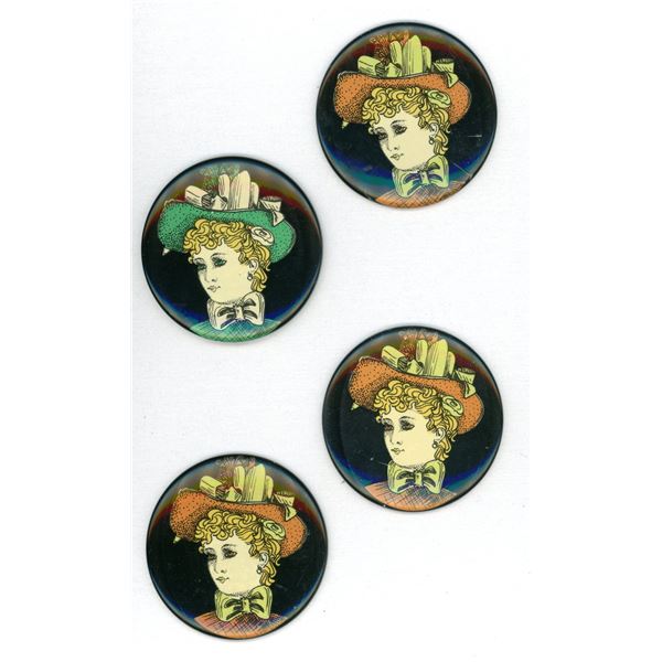 A SMALL CARD OF ALMOST MATCHING BUTTONS