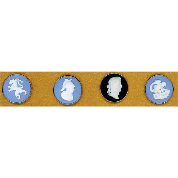 A SELECTION OF DIVISION THREE WEDGWOOD BUTTONS