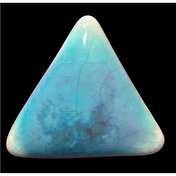 A DIVISION THREE SHAPED ENGLISH POTTERY BUTTON