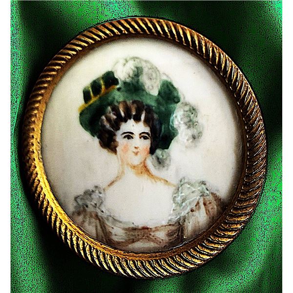 A DIVISION ONE HAND PAINTED UNDER GLASS BUTTON