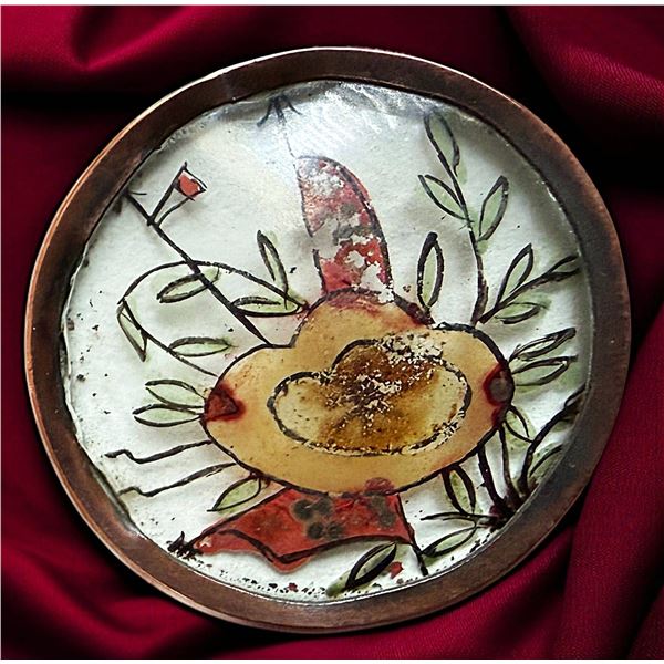 A DIVISION ONE REVERSE PAINTED BUTTON