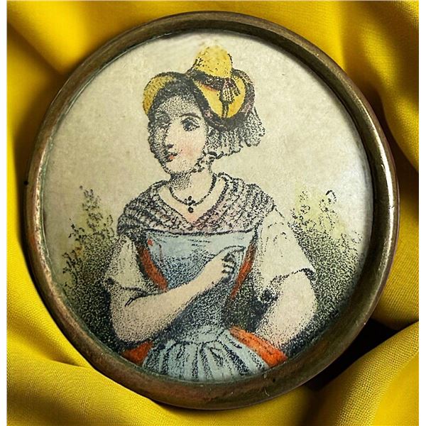 A DIVISION ONE HAND COLORED LITHO BUTTON