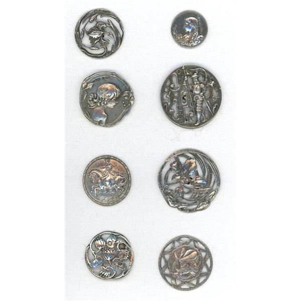 A SMALL SELECTION OF DIVISION ONE SILVER BUTTONS