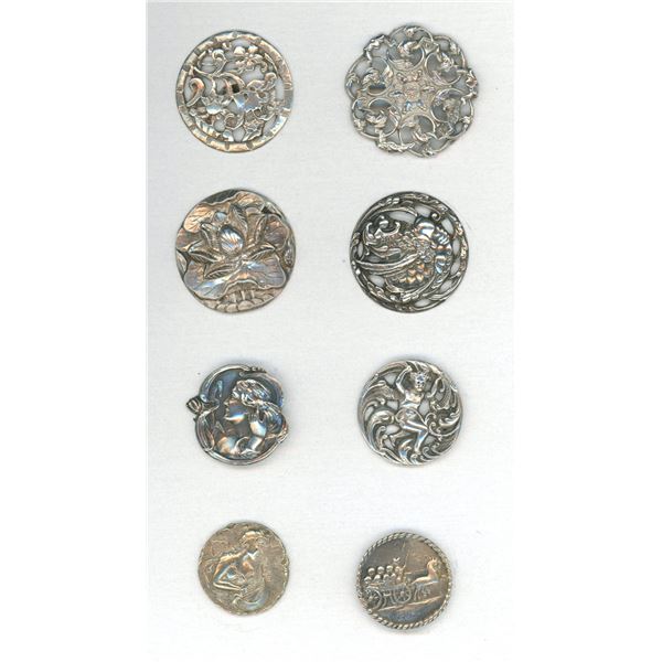 A SMALL SELECTION OF DIVISION ONE SILVER BUTTONS