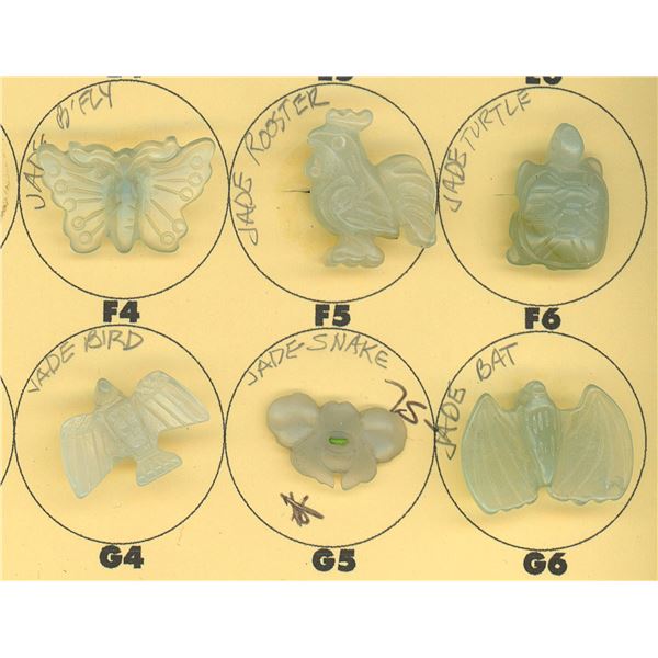 A PARTIAL CARD OF DIVISION 1 & 3 GEMSTONE BUTTONS