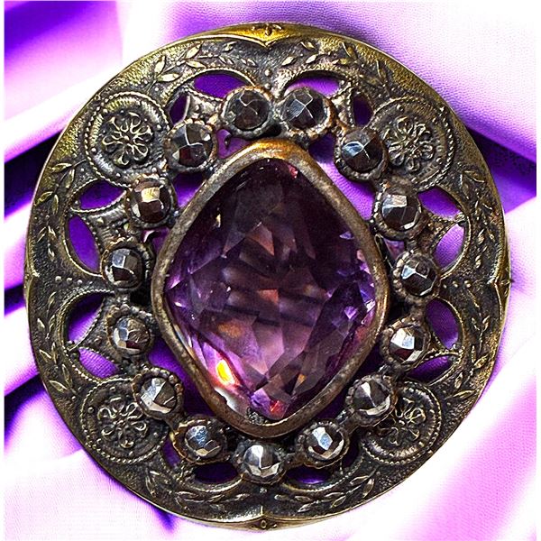 A DIVISION ONE VICTORIAN JEWELED BUTTON