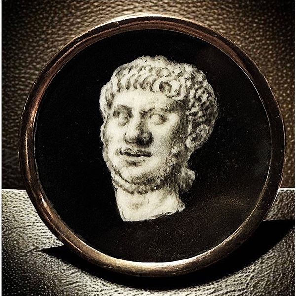 A DIVISION ONE PAINTING UNDER GLASS BUTTON