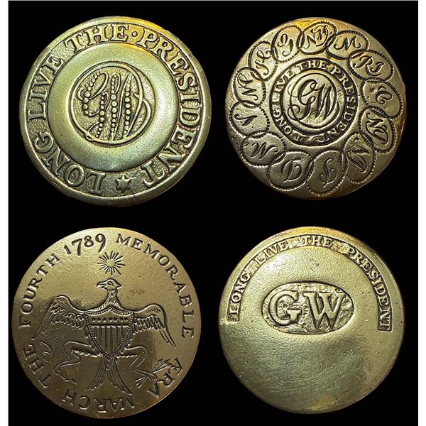 A SET OF DIVISION THREE GW INAUGURAL BUTTONS