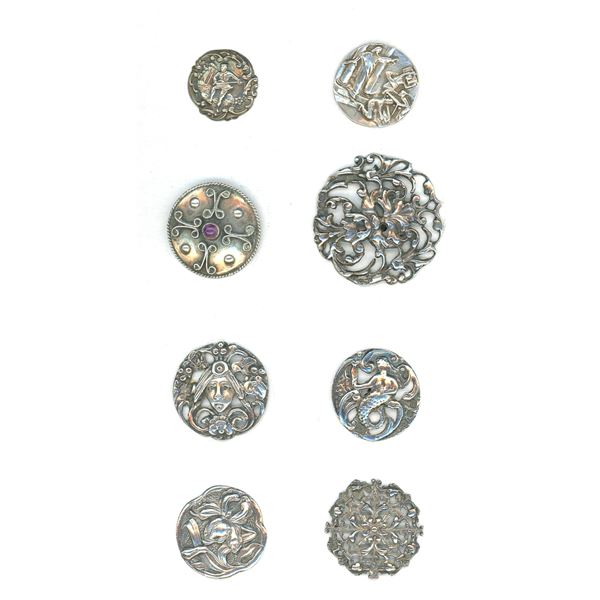 A SMALL SELECTION OF DIVISION ONE SILVER BUTTONS