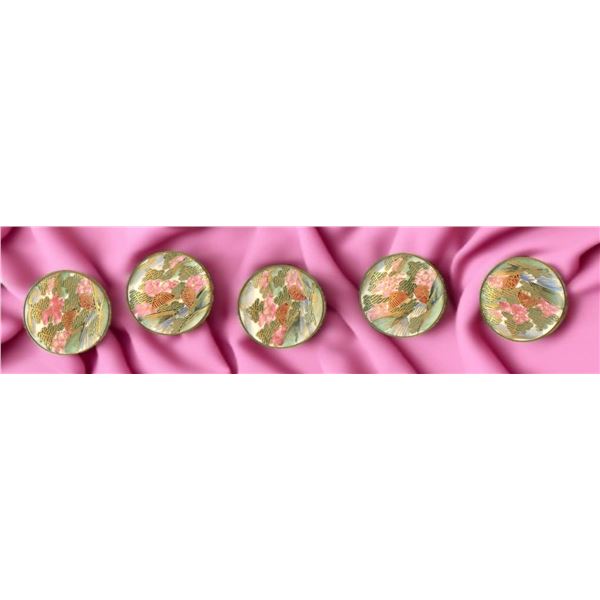 A SMALL CARD OF DIVISION THREE JAPANESE BUTTONS