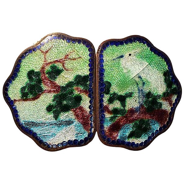 A DIVISION ONE PICTORIAL ENAMEL BUCKLE