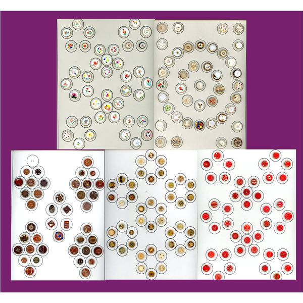 A BOX LOT OF 5 CARDS OF BUTTONS