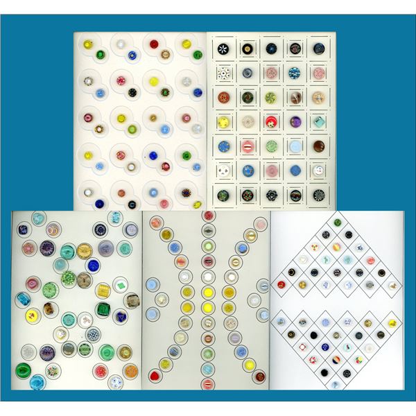 A BOX LOT OF 5 CARDS OF BUTTONS