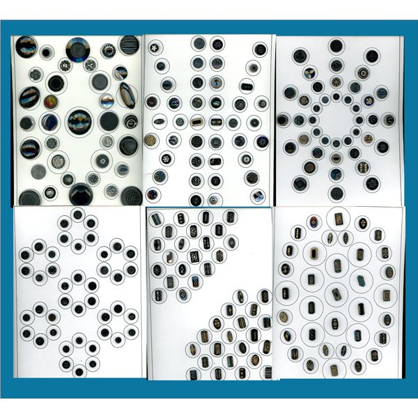 A BOX LOT OF 6 CARDS OF BUTTONS