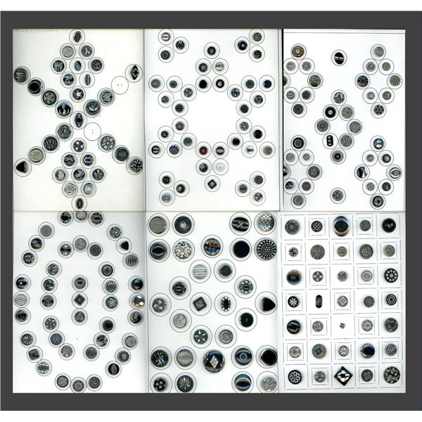 A BOX LOT OF 6 CARDS OF BUTTONS