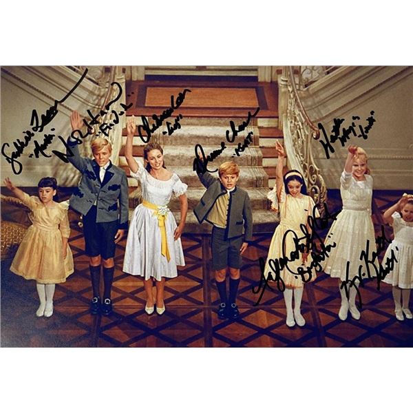 The Sound of Music cast facsimile signed movie photo