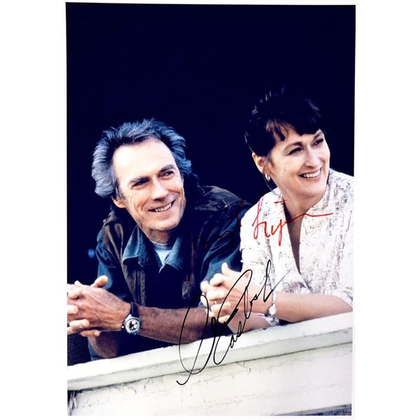 The Bridges of Madison County Clint Eastwood and Meryl Streep facsimile signed movie photo