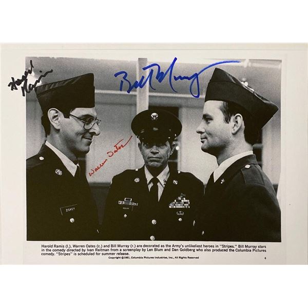 Stripes cast facsimile signed movie photo