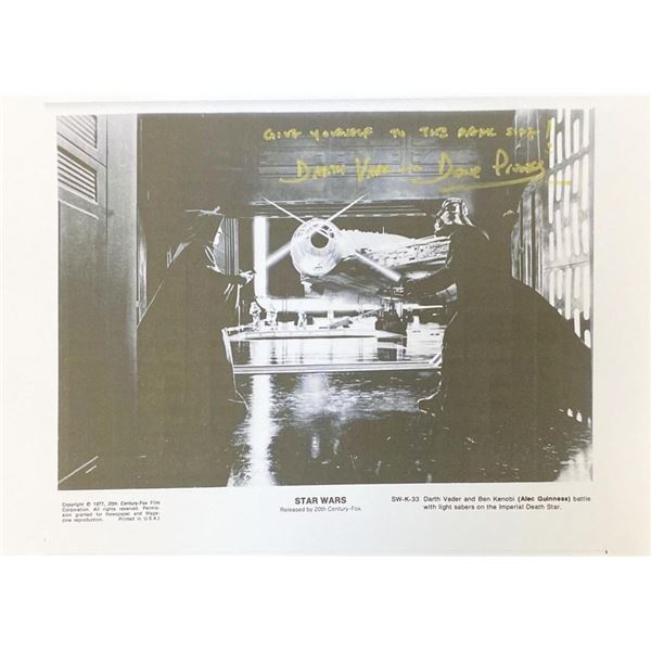 Star Wars 1977 Dave Prowse facsimile signed movie photo