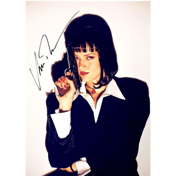 Pulp Fiction Uma Thurman facsimile signed movie photo