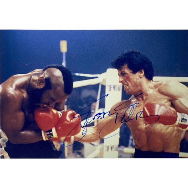 Rocky Sylvester Stallone facsimile signed movie photo