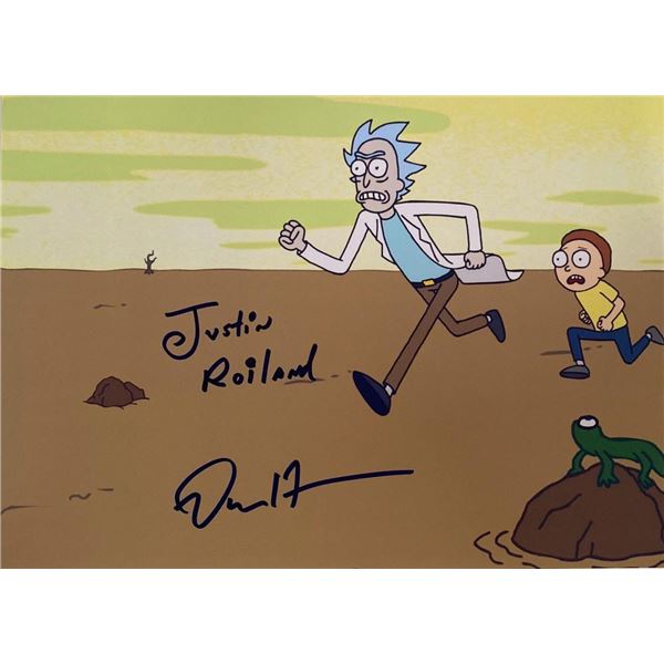Rick and Morty Dan Harmon and Justin Roiland facsimile signed photo