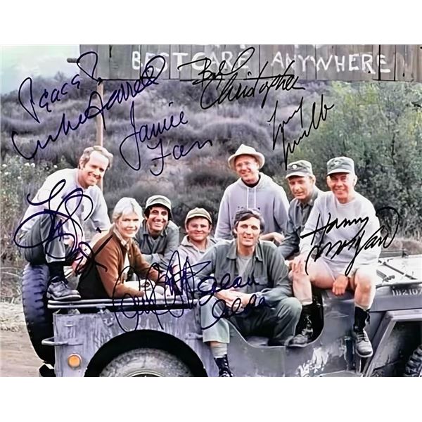 M*A*S*H cast facsimile signed  photo