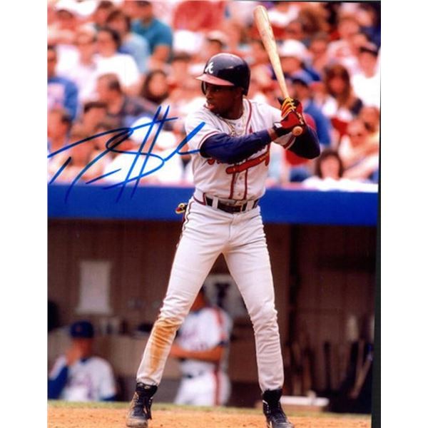 Atlanta Braves Deion Sanders facsimile signed photo