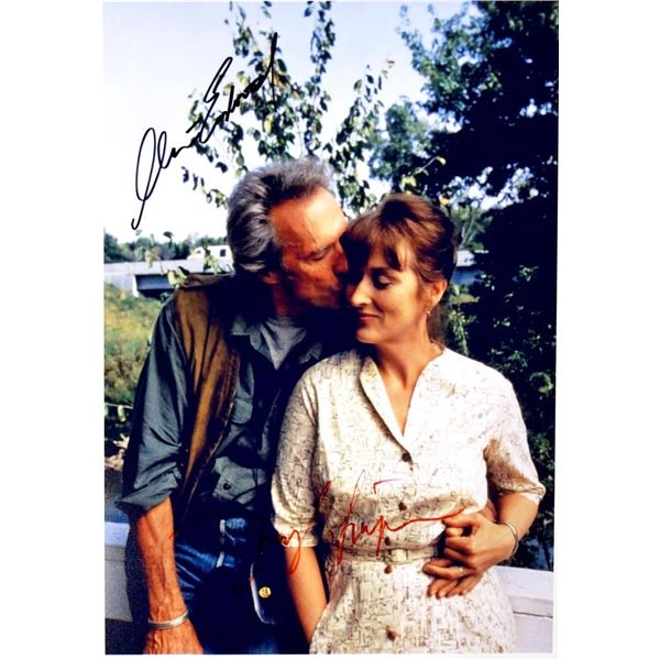 The Bridges of Madison County Clint Eastwood and Meryl Streep facsimile signed movie photo