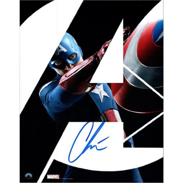 The Avengers Chris Evans facsimile signed movie photo
