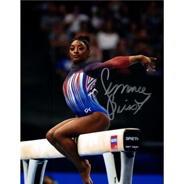 Olympic gymnast Simone Biles facsimile signed photo