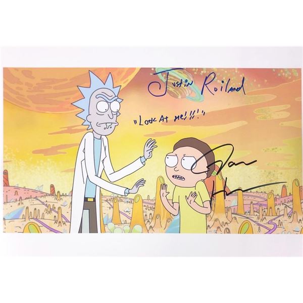 Rick and Morty Dan Harmon and Justin Roiland facsimile signed photo