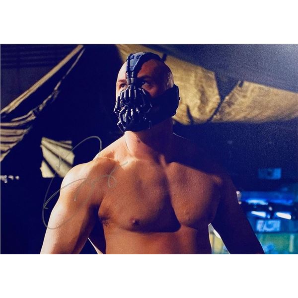 The Dark Knight Rises Tom Hardy facsimile signed movie photo