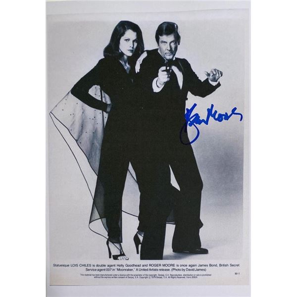Moonraker Roger Moore facsimile signed movie photo
