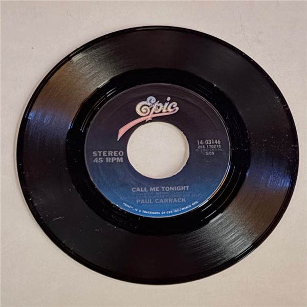 Paul Carrack Call Me Tonight 45 Album