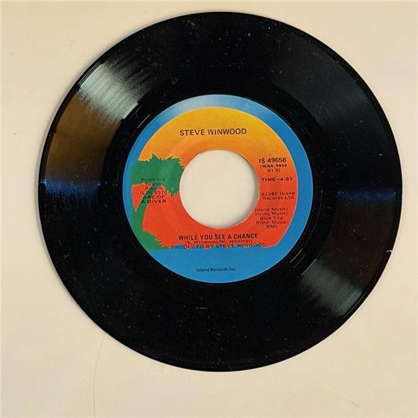 Steve Winwood While You See a Chance 45 Album