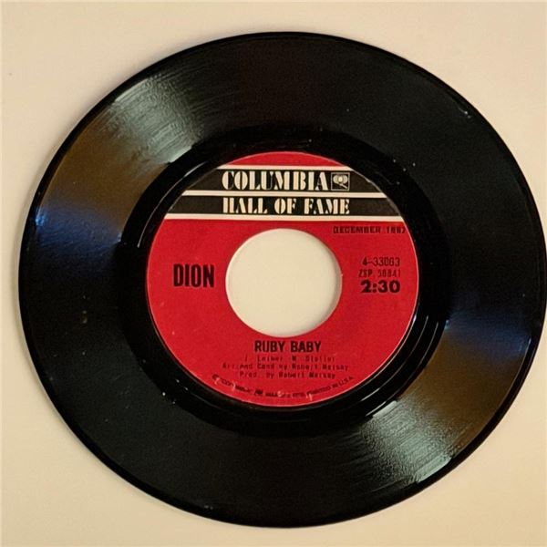 Dion Ruby Baby 45 Album