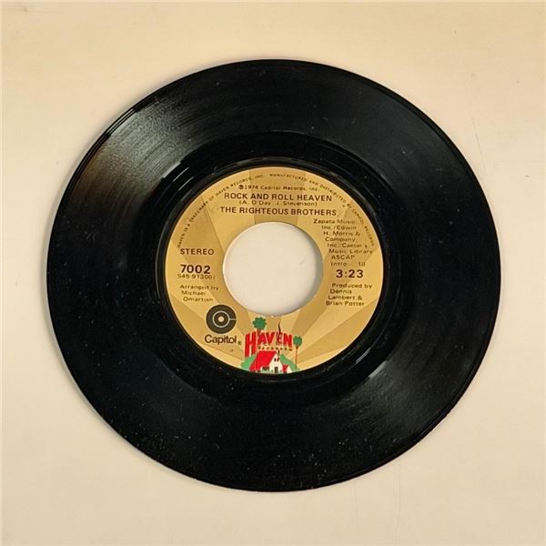 The Righteous Brothers Rock And Roll Heaven 45 Album