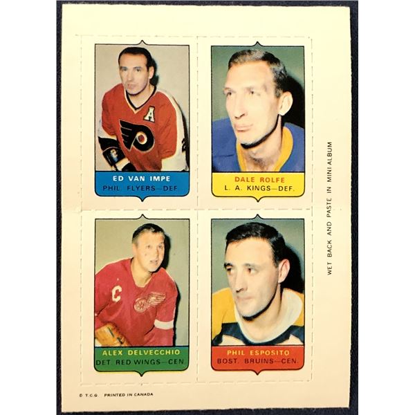 1969 O-PEE-CHEE HOCKEY 4-IN-1 PHIL ESPOSITO (HOF)