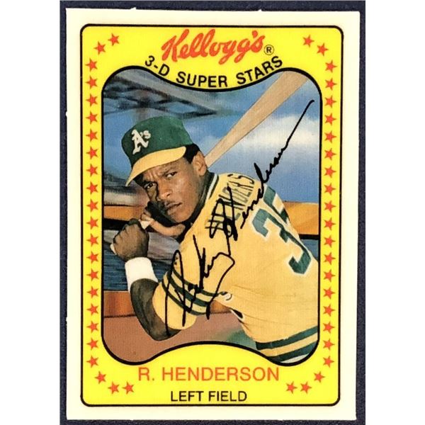 1981 KELLOGGS 3-D BASEBALL RICKEY HENDERSON (HOF)