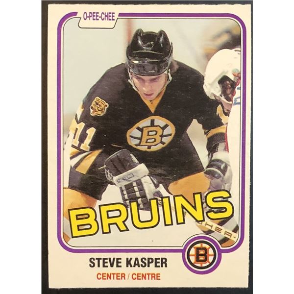 1981-82 O-PEE-CHEE STEVE KASPER ROOKIE CARD