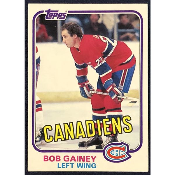 1981-82 TOPPS BOB GAINEY (HOF)